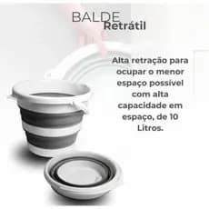 Balde Retrátil 12L de Capacidade - NOBRE