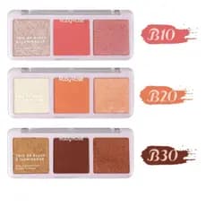 Blush Trio Com Iluminador Alta Pigmentação - Ruby Rose C/nf