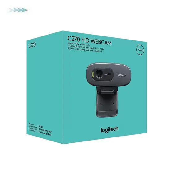 Webcam HD Logitech C270 com Microfone Embutido
