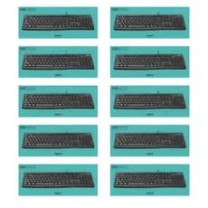 Kit Combo C/16 Teclados Logitech K120 Qwert Portugues Brasil Preto Português Brasil