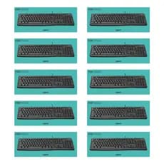 Kit Combo C/10 Teclados Logitech K120 Qwert Portugues Brasil