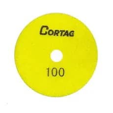 CAIXA CONTENDO 10 DISCOS PARA POLIMENTO EM MÁRMORE 100x22MM GR100 SECO/ÚMIDO - PN: 62146 MARCA CORTAG