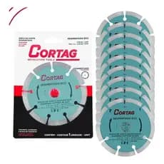 Disco Diamantado Segmentado Eco Para Concreto e Alvenaria Corte a Seco 4.3/8"-110MM Cortag 61699