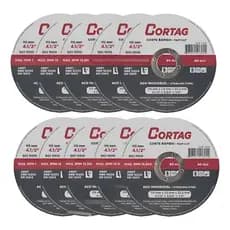 Kit C/ 25 Discos De Corte Aço Inox Cortag 115 Mm Corte Rápido