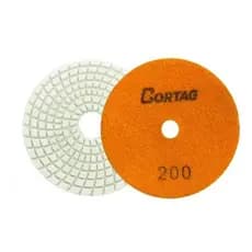 Kit com 10 Discos Diamantados Cortag Código 62147 Modelo G200 Polimento Úmido Brilho D'Água para Pedras e Porcelanato