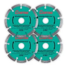Kit 4 Discos Diamantado Segmentado Eco 110mm Cortag Concreto Cor Azul-turquesaKit Código 61699