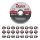 Kit Com 25 Disco De Corte Para Metal/aço Inox 4.1/2 Cortag Cor Cinza Código 61825