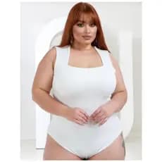 Body Plus Size Grande Alça Larga Quadrado Suplex Moda 2025