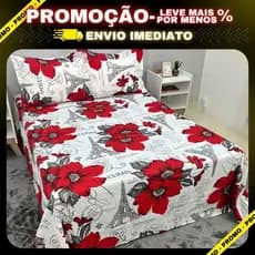 Kit Colcha Piquet Cobre Leito Casal Queen Box 3 Peças Oferta