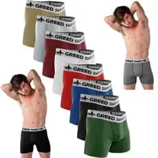 Kit 20 Cuecas Boxer Masculino Adulto Cueca Box Qualidade Premium Lisas ou Kit com 10 Cuecas