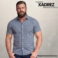 Camisa Xadrez Masculina Manga Curta Social Para Festa Junina Estilo Cowboy