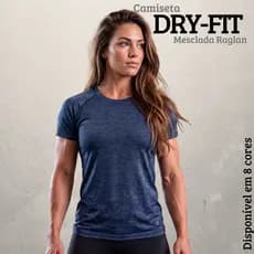 Blusa Feminina Academia Dry Fit Manga Raglan Tecido Respirável Conforto Premium