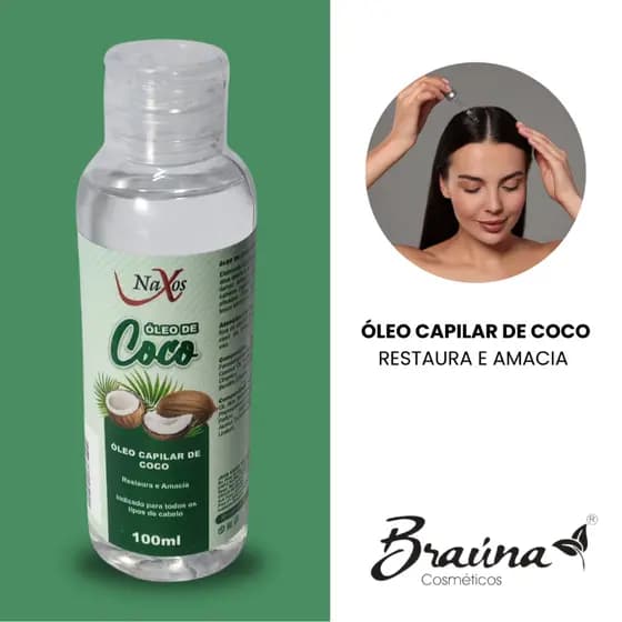 Óleo de Coco 100ml - Nutrição, Brilho e Proteção para seus Cabelos