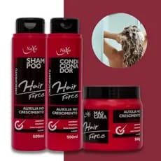 Kit Naxos Hair Force Shampoo Condicionador e Mascara Capilar