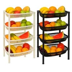 Fruteira de Chão Cesto 4 Andares Organizador Frutas Multiuso