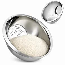 Escorredor de Arroz Legumes Verduras Frutas Inox Redondo 20cm