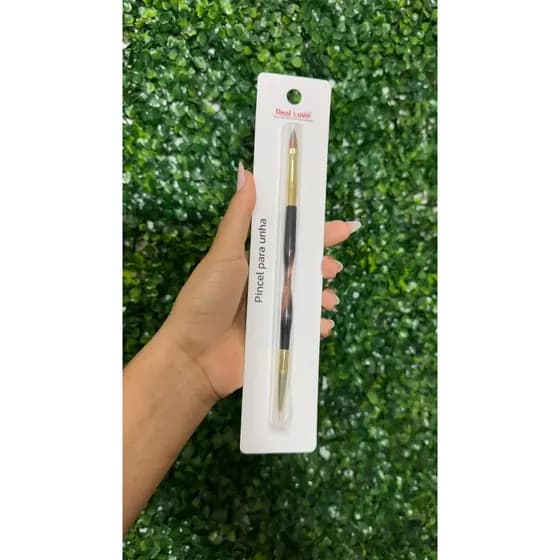 Pincel Para Unhas Ponta Dupla - Real Love