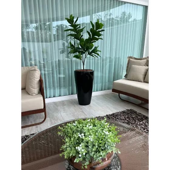 Vaso decorativo para planta Vaso para sala, casa e jardim Vaso moderno 57cm altura Esmeralda