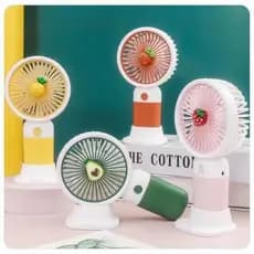 🍉Mini Ventilador Portátil USB Recarregável, Formato Fruta, Para Mesa e Mão, Ideal para Verão