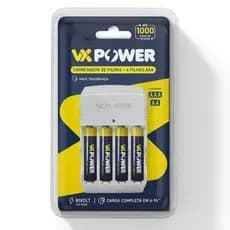 Carregador de Pilhas + 4 Pilhas AAA VXPower VO506