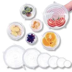 Kit com 6 Tampas de Silicone, Veda Tudo!!