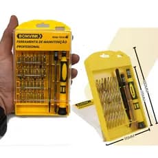 Kit 32 Ferramentas mini chaves fenda philips Torx T3 T4 T5 T6 T7 T8 T9 T10 T15 T20 chaves