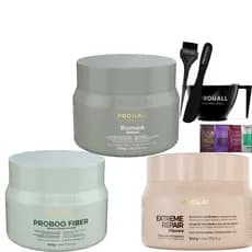 Kit Cronograma Capilar 3 Máscaras Hidratação Nutrição Reconstrução Prohall