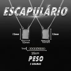 CORRENTE Escapulário Masculino Nossa Senhora Aparecida ACO INOXIDAVEL