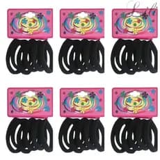 Kit de 72 unidades de Xuxinha de cabelo elastico de para cabelo feminino rabicó para cabelo preto