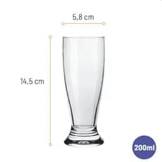 Jogo Taça Cerveja Munich Copo Tulipa 200ml Copo De vidro Para Cerveja Copo de Chopp Kit 2/4/6 Unid