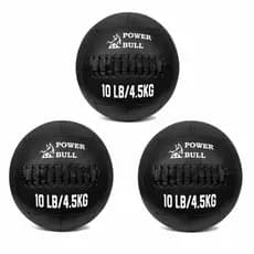 Kit 3 unidades Wall Ball Premium 4,5kg Bola Medicinal Crossfit Funcional Pilates POWER BULL