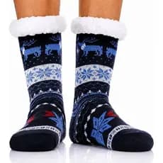 Meia Térmica Masculina Peluciada Antiderrapante Super Quentinha para Inverno