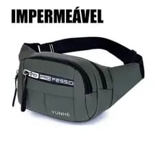 Pochete Masculino Impermeavel Multiuso Transversal ou de cintura para Motoboy feminino Emborrachada