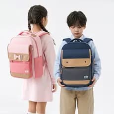 Mochila escolar fofa para meninos, mochila escolar simples para meninas, mochila leve de grande capacidade