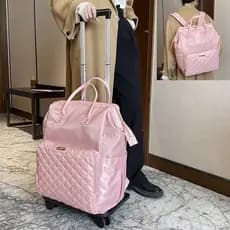 Estudante mochila Universal roda carrinho saco de bagagem compras viagem de negócios leve dobrável saco de embarque à pr