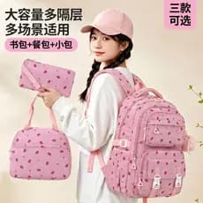 Mochila impermeável de grande capacidade, bolsa escolar primária, proteção multicamadas, leve, bolsa escolar para menina