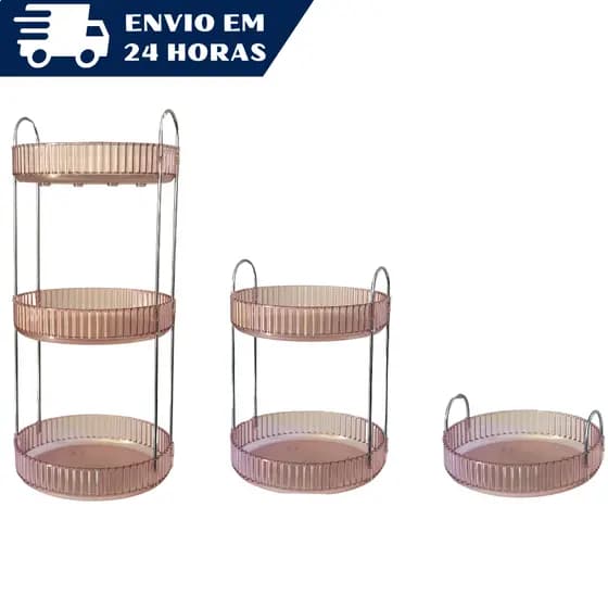 Bandeja Multiuso Organizadora Decorativa Lavabo Perfumes Maquiagem Cosmeticos