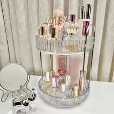 Organizador Prateleira Diamante Acrílico Porta Maquiagem Beleza Multiuso elegante