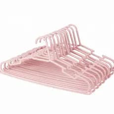 Cabides Adulto Reforçados Organizar Roupas Preto Rosa e Verde