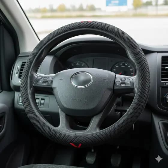 Capa de Volante Compatível com Mercedes Sprinter Modelo Esportivo Typer em Tecido Automotivo Macio