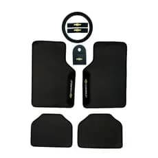 Kit Capa de Volante + 4 Tapetes Automotivo Carpete + Protetor de Cinto + Lixeirinha Personalizado