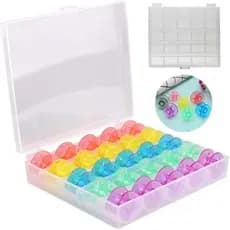 Kit 25 Bobinas Coloridas Plasticas Baixa Para Maquina De Costura