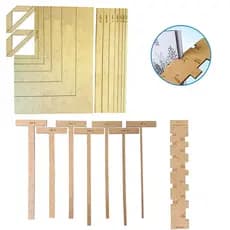 KIT GABARITO REGUA FIO CABELO ESQUADROS T CARTONAGEM WIRE O EM MDF