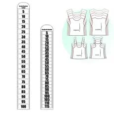 KIT REGUAS CORTE ESCALA DE COSTURA 1/3,3 E 1/2 ACRÍLICO