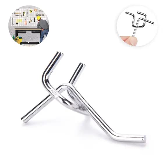 KIT 10 GANCHOS PARA PAINEL PERFURADO ORGANIZADOR DE FERRAMENTA PEGBOARD 5 CM