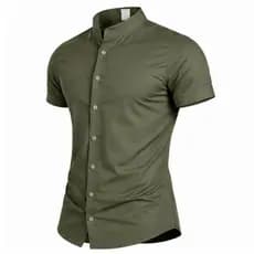 Camisa Gola Padre Masculina Moderna Elegante Caimento Ideal