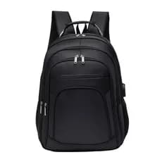 Mochila Unissex Impermeável Reforçada com Cabo de Aço e Compartimento para Notebook Preta