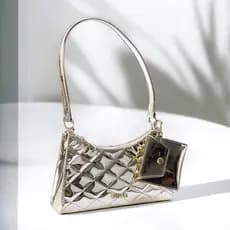 Bolsa Feminina Meia Lua Vinil Balada Mini