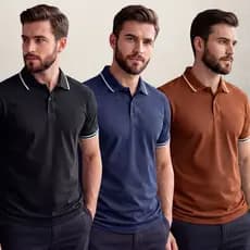 Kit 3 Camisa Gola Polo Masculina Tecido Premium 100% Algodão Conforto Estilo