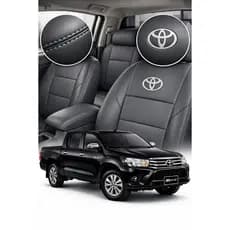 Capa Banco Couro Toyota Hilux 2006 Á 2015 Kit Completo Sob Medida Impermeável Automotivo
